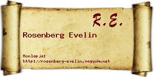 Rosenberg Evelin névjegykártya